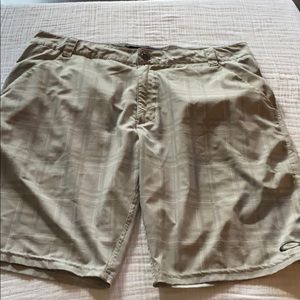 Plaid oakley khaki shorts